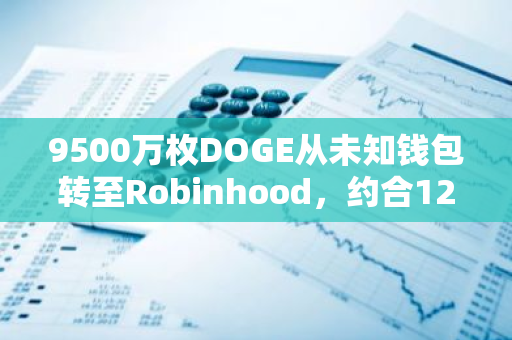 9500万枚DOGE从未知钱包转至Robinhood，约合1290万美元