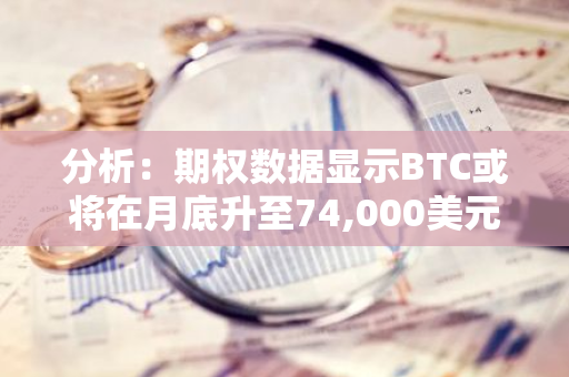分析：期权数据显示BTC或将在月底升至74,000美元以上
