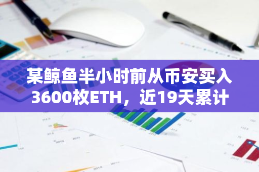 某鲸鱼半小时前从币安买入3600枚ETH，近19天累计买入16604枚ETH