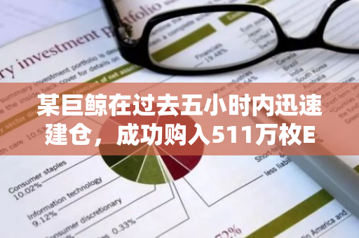 某巨鲸在过去五小时内迅速建仓，成功购入511万枚ENA，展现出强大的投资实力