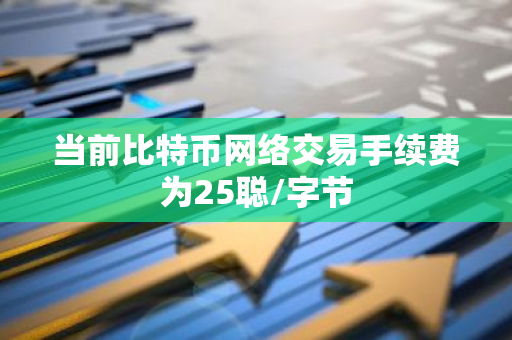 当前比特币网络交易手续费为25聪/字节