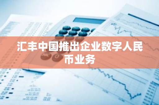 汇丰中国推出企业数字人民币业务