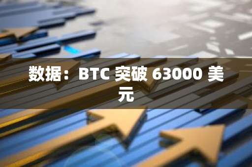数据：BTC 突破 63000 美元
