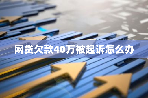 网贷欠款40万被起诉怎么办