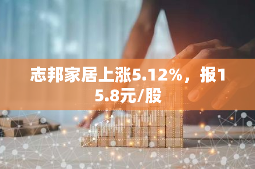 志邦家居上涨5.12%，报15.8元/股