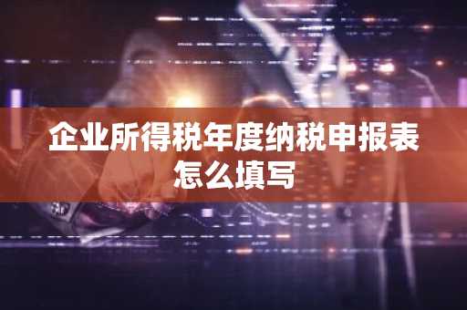 企业所得税年度纳税申报表怎么填写