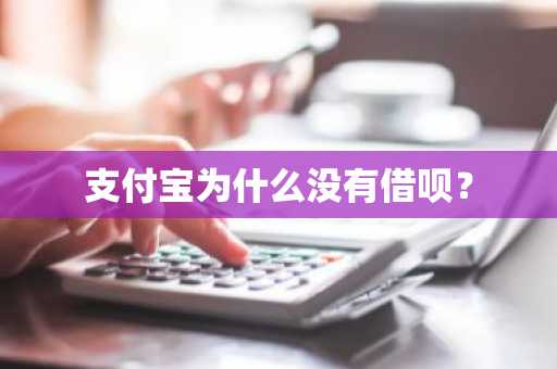支付宝为什么没有借呗？