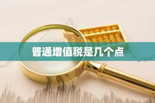 普通增值税是几个点
