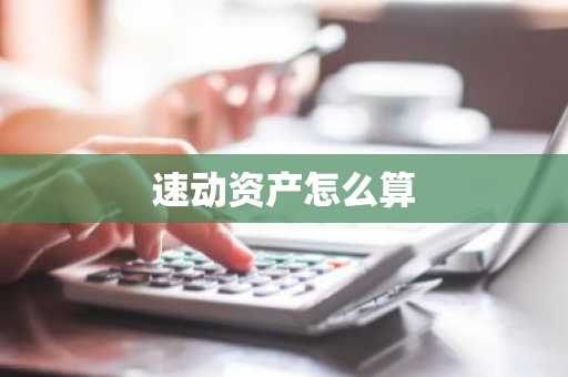速动资产怎么算