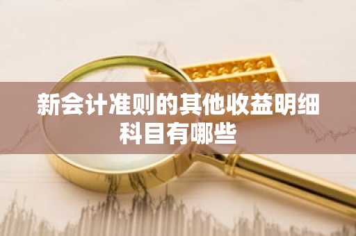 新会计准则的其他收益明细科目有哪些