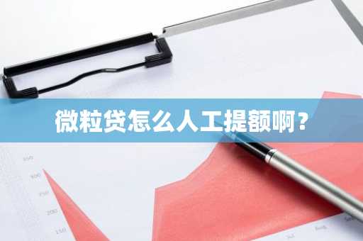 微粒贷怎么人工提额啊？