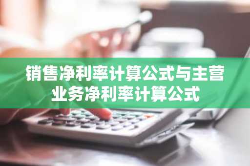销售净利率计算公式与主营业务净利率计算公式