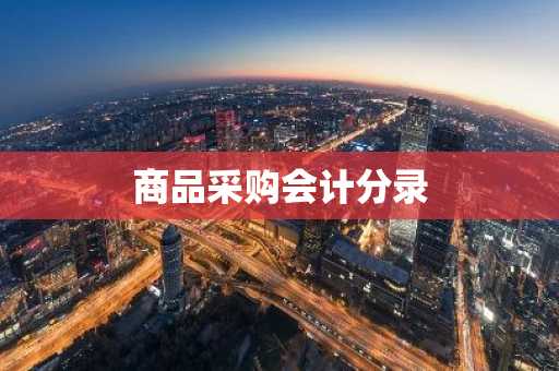 商品采购会计分录