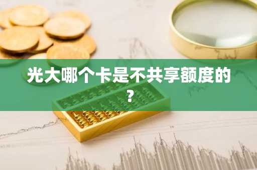 光大哪个卡是不共享额度的？