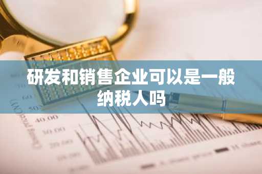 研发和销售企业可以是一般纳税人吗