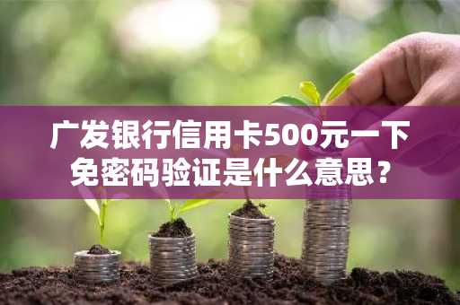 广发银行信用卡500元一下免密码验证是什么意思？