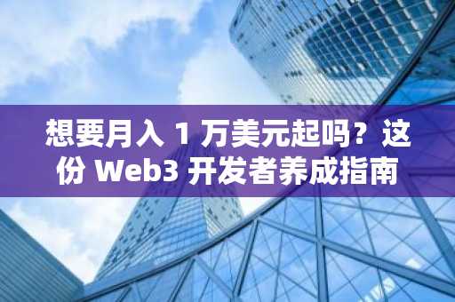想要月入 1 万美元起吗？这份 Web3 开发者养成指南请查收