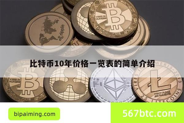 比特币10年价格一览表的简单介绍